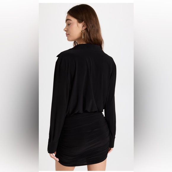 Norma Kamali Boyfriend Shirred Shirt Dress - Picture 3 of 14